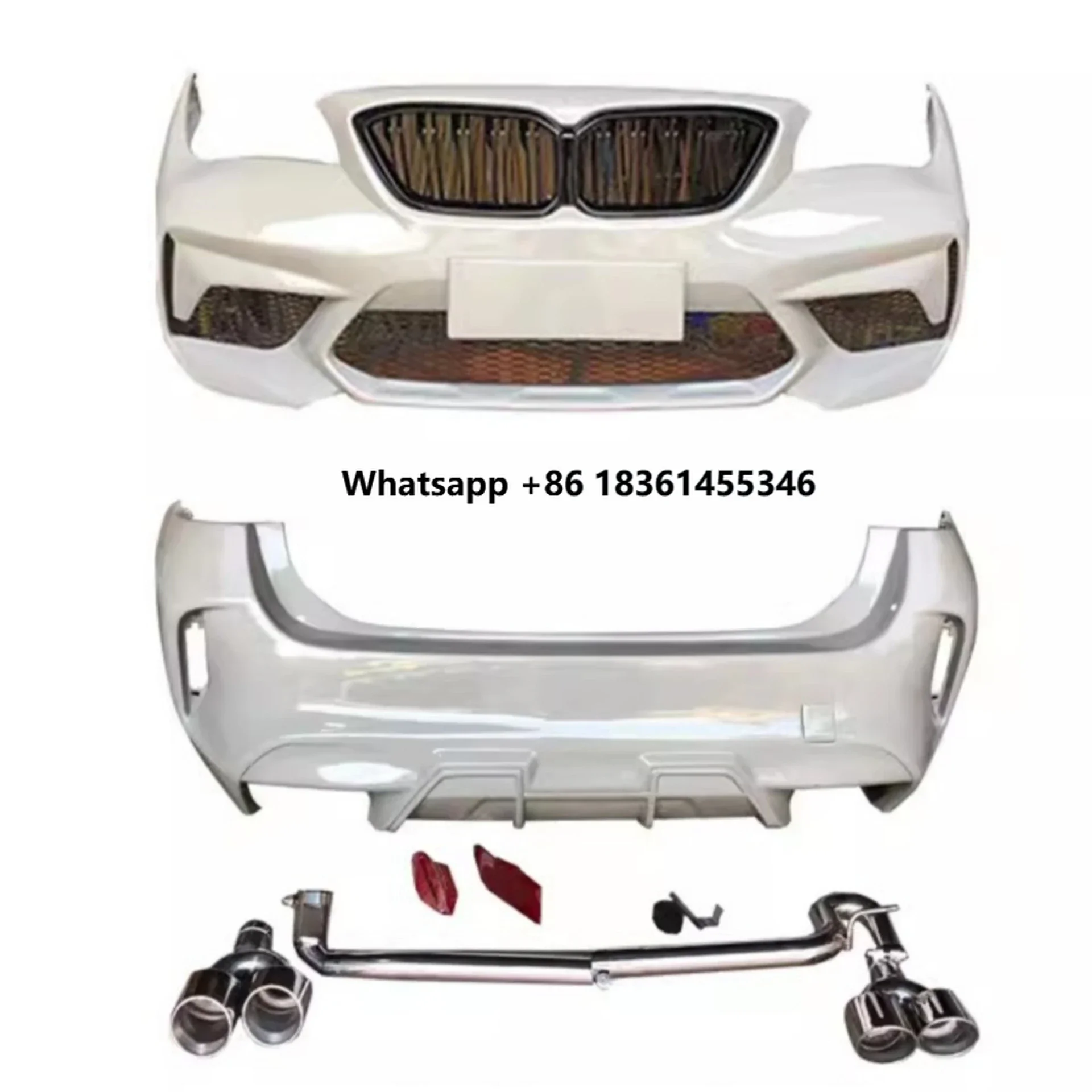 

for X1 E84 2009-2015 Modified M2C Style Body Kit Car Accessories Unpainted Front Rear Bumper Grille Tail Throat
