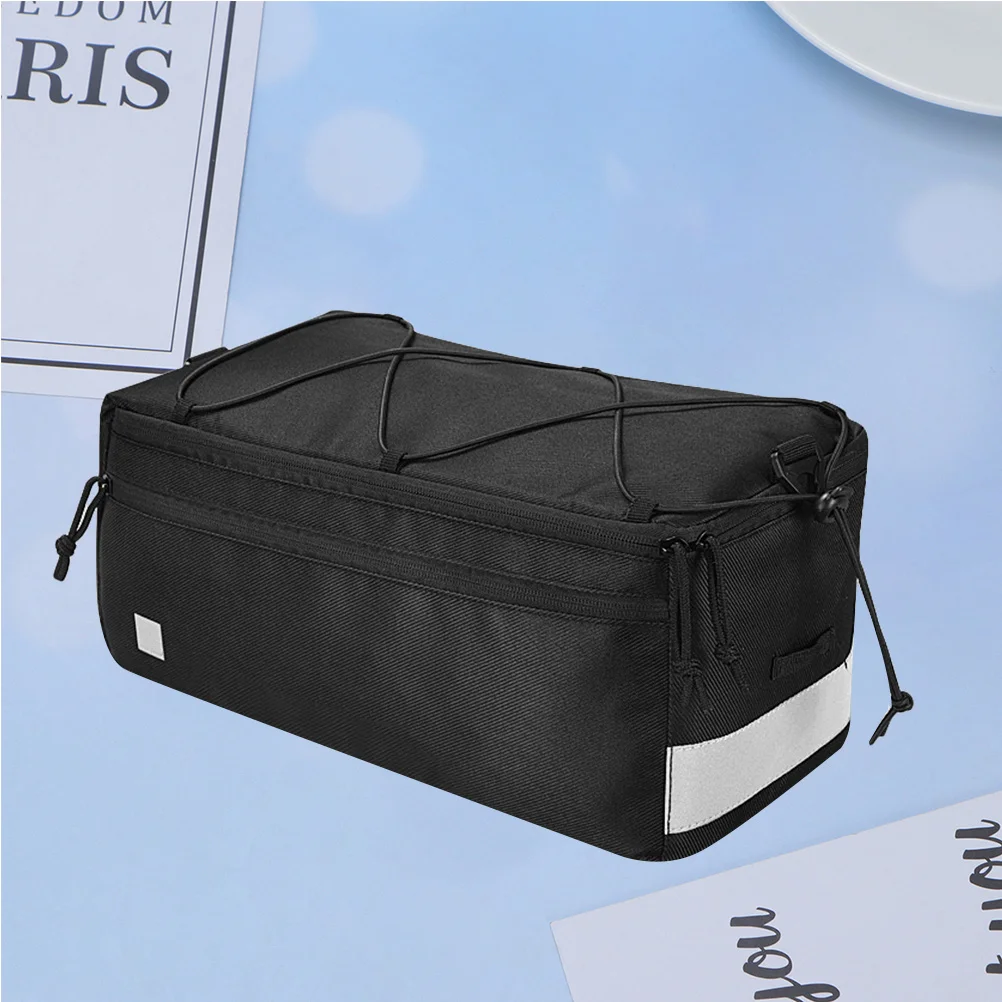 

Premium 8L Bike Backseat Bag Adjustable Phone Storage Tool Box for Mountain Road Bicycle Black Bag Bike Tool Box