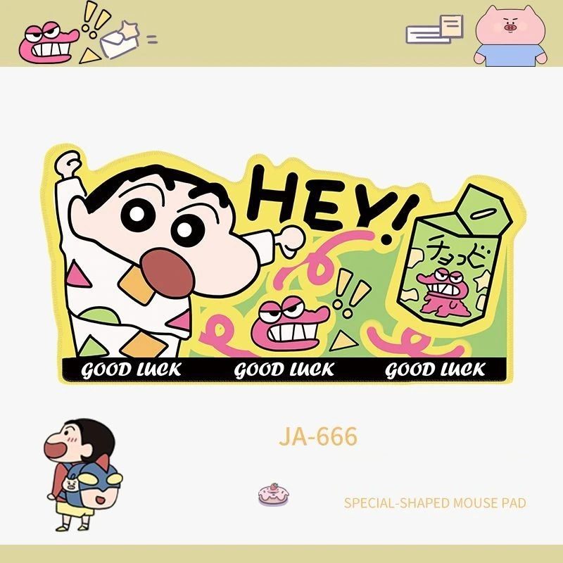 

Kawaii Crayon Shin-chan Mouse Pad Large Special-Shaped Mousepad Laptop Computer Keyboard Mouse Pads Cute Cartoon Desktop Mat