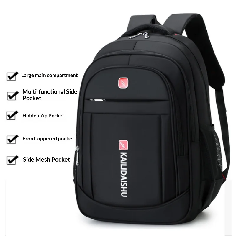New Arrival Large Capacity Laptop Backpack Simple Design Business Casual Commute Travel Rucksack Multi Pocket School Bag For Men