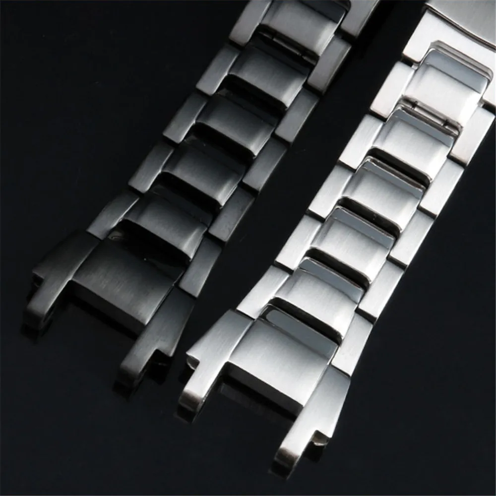 Stainless Steel Watch Band Strap For Casio MTG-B1000 Men Matte Metal black Solid Watchband Bracelet Accessories