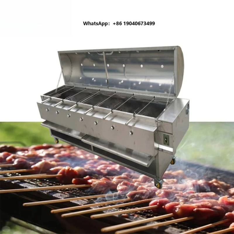 Chicken Fish Meat Skewer Grill Machine /automatic Smokeless Satay Skewer Grill Machine XH