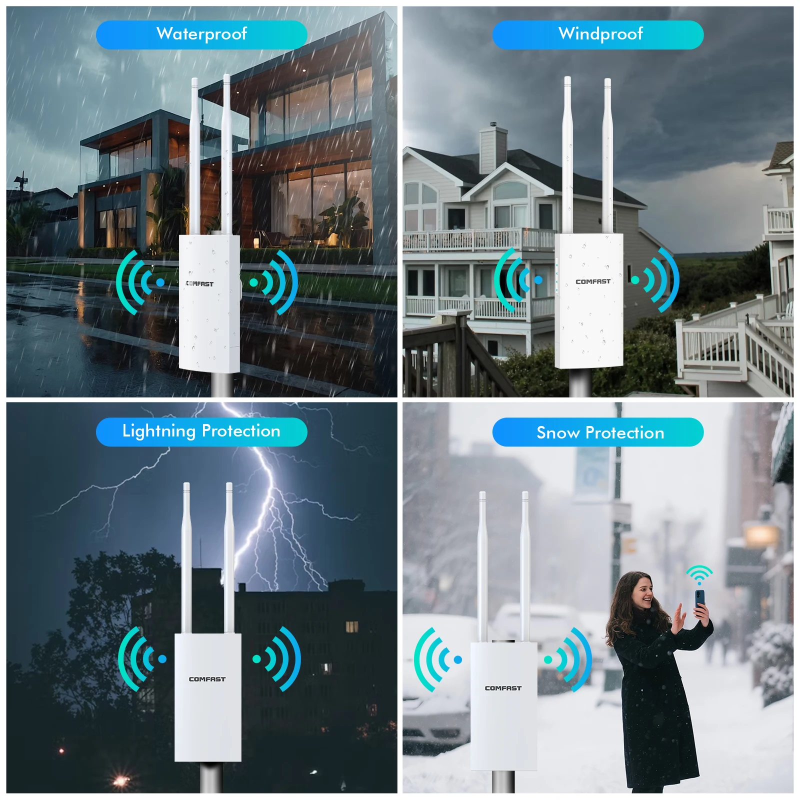 COMFAST 300/1200Mbps Outdoor W - Smart Outdoor Plug recension och pris
