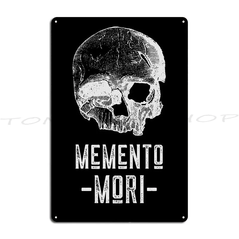 Memento Mori Broken Skeleton Skull Metal Plaque Poster Wall Decor Create Create Kitchen Iron  Tin Sign Poster