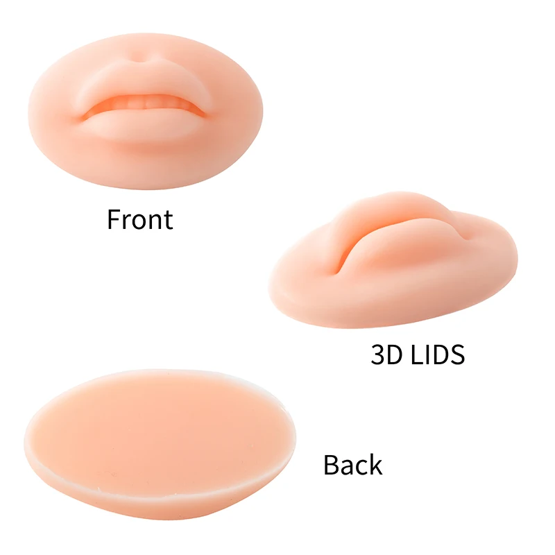 1/3/5pcs Silicone Lip 5D Skin Model Practice Soft Thicken Lip Open Mould Mold Tattoo Accessories Makeup Permanent Tools