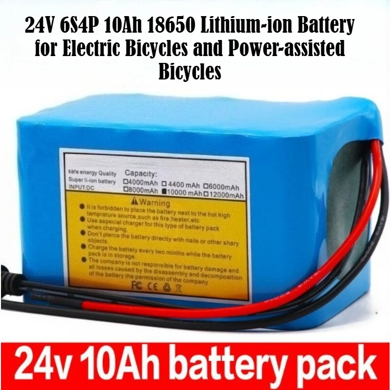 

24V 6S4P 10Ah 18650 Lithium-ion Battery for Electric Bicycles and Power-assisted Bicycles