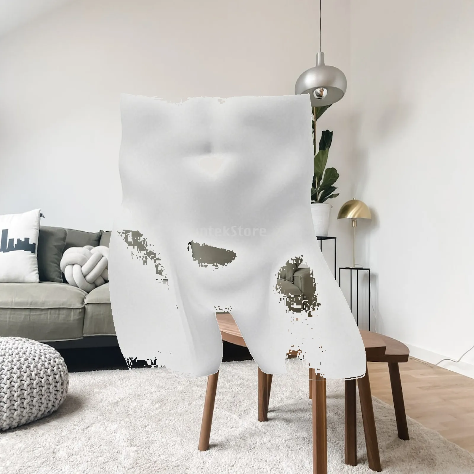 Mannequin Torso for Men Clothing Display with Fiberglass Construction and Flat Base for Boutique Setup