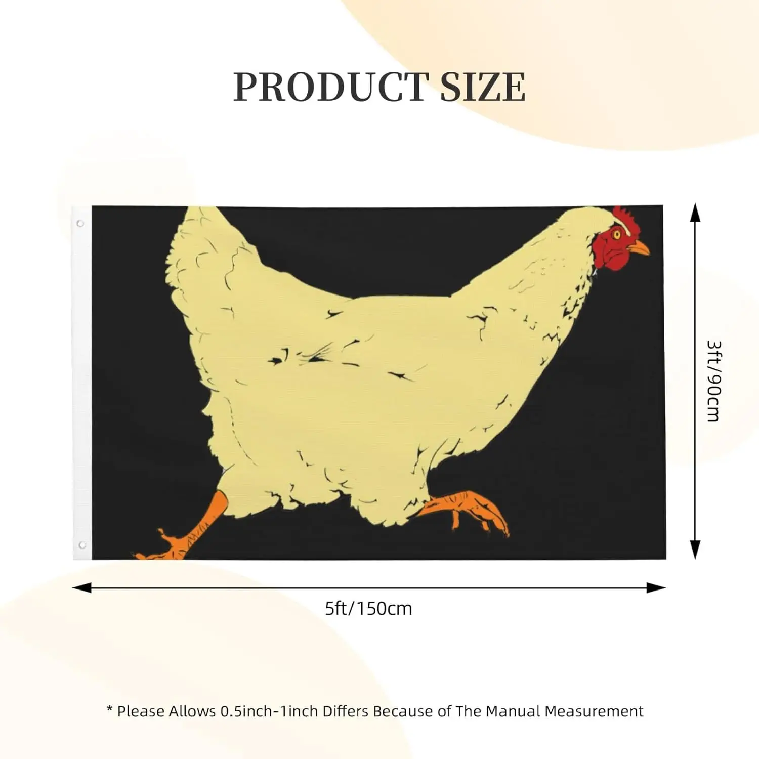 Flagicts 100% Polyester Animal Farm-Chicken Run Flag