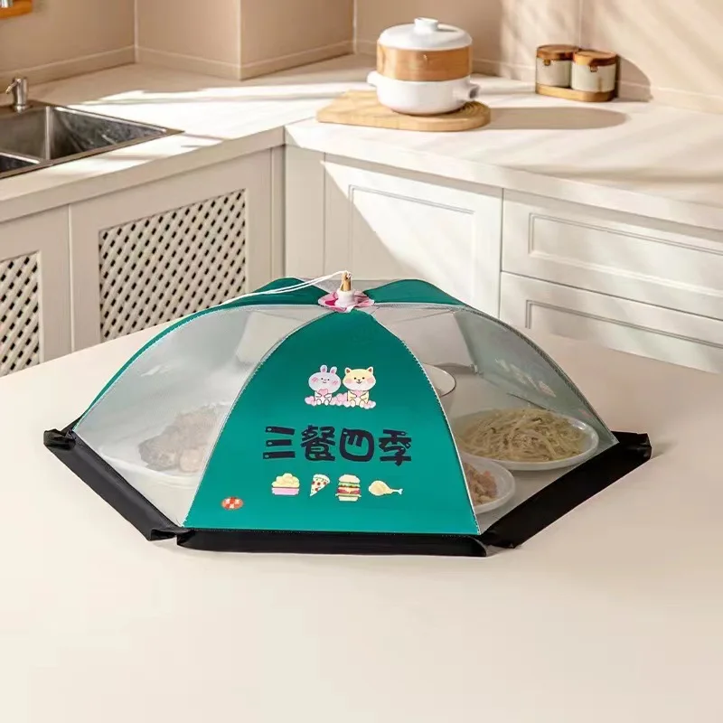 2024 New Kitchen Table Cover Dustproof Food Waste Holder Stackable Vegetable Net Fly Proof Home Use Dining Table Cloth