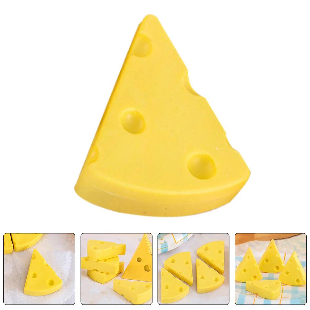 

4Pcs Cheese Shape Erasers Fall Decorations Holiday Party Favors Sturdy Rubber Material DIY Classroom Rewards Cute Props