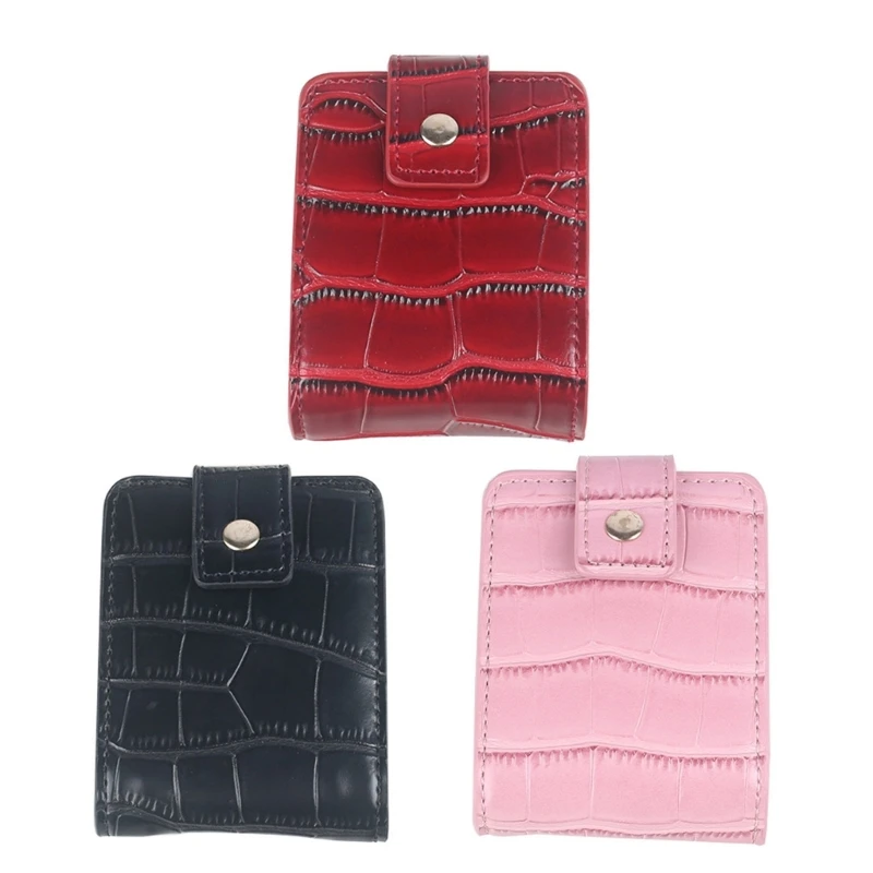 Portable Lipstick Bag with Button Crocodiles Embossed Women Makeup Storage Case Drop Shipping