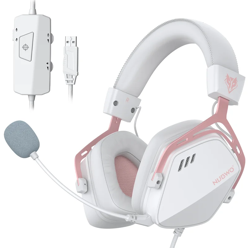 

Игровые наушники NUBWO HG03 с объемным звуком 7.1, проводные USB-A гарнитуры для геймеров с микрофоном с шумоподавлением, удобный дизайн