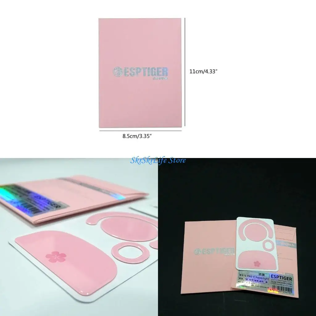 

E65E 1Set Esports Glass Mouse Feet Skates Mouse Stickers Pad for G X Superlight Mouse Rounded Curved Edges