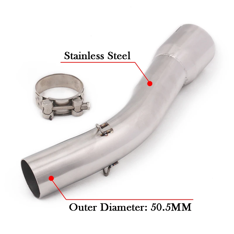 Slip On For YAMAHA FZ1 FZ1N FZ1S FZ1F FZ1000 2006 - 2013 2014 2015 Motorcycle Exhaust Escape Moto Muffler Bike Middle Link Pipe