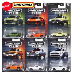 Original Mattel Matchbox Car Muscle 70th Years Kids Toys for Boys 1/64 Diecast Vehicle Plymouth CUDA Ford Mustang Coupe GT Gift