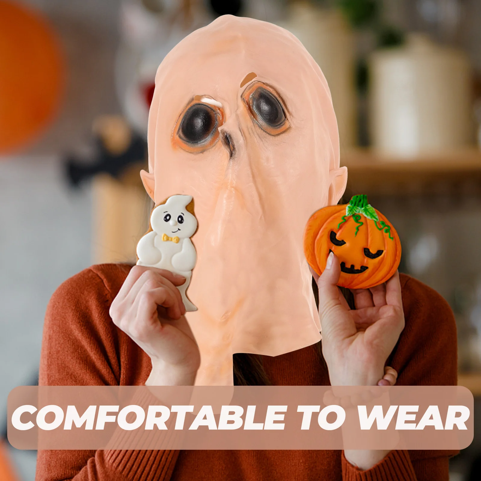 

Halloween Masquerade Horror Headgear Mask Cosplay Masks Costume Prop Accessory Masquerade Mask Headgear for Bar and Party