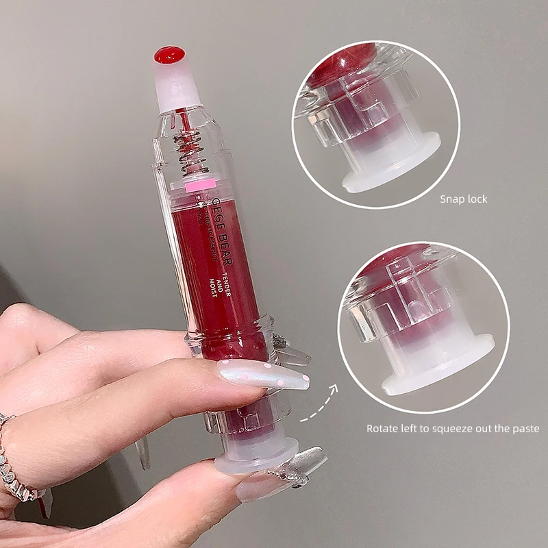 Gege Bear Lip Essence Gloss, Autumn/Winter Mirrored Hydrating Lip Serum with Subtle Shimmer for Brightening and Moisturizing Lip