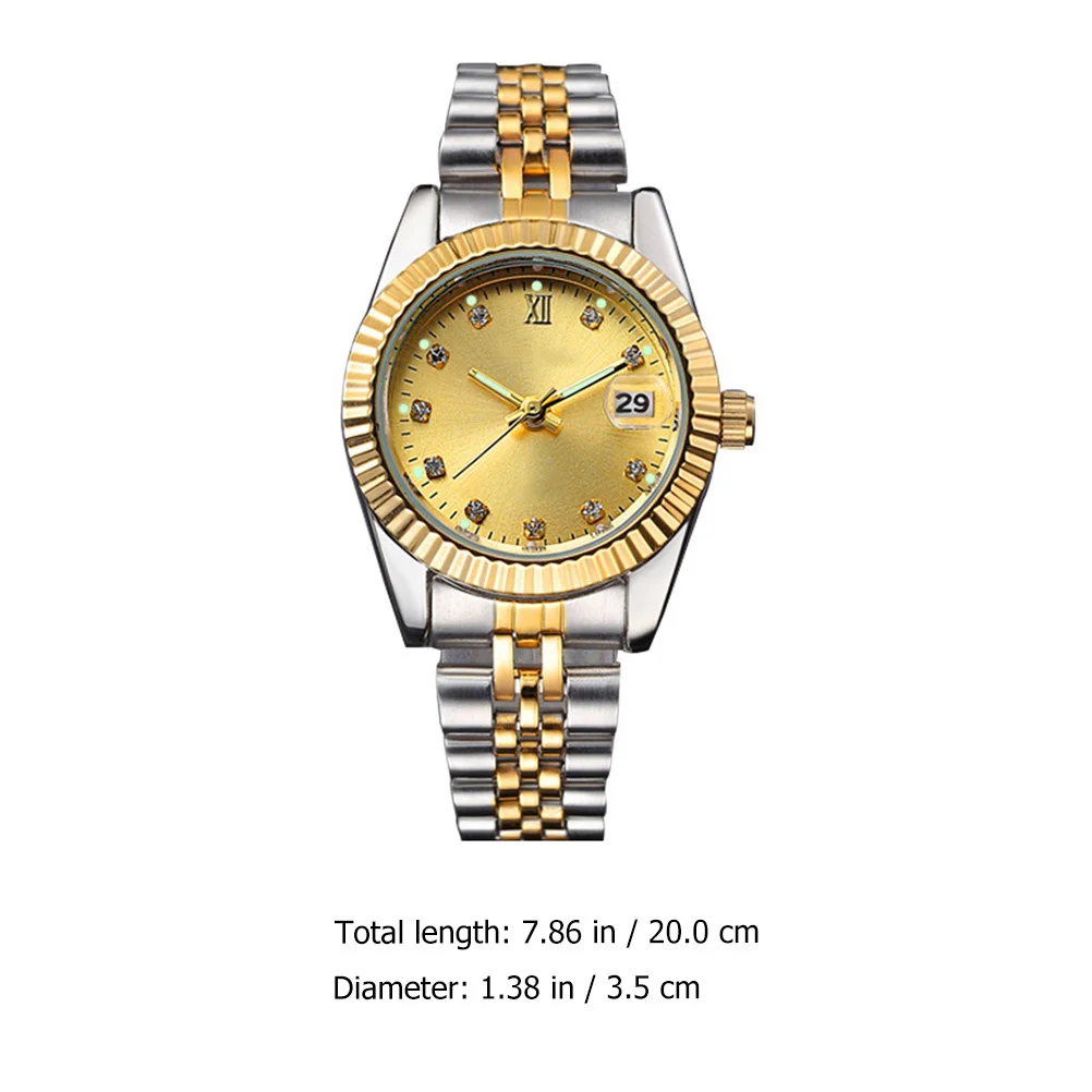 2pcs Night Luminous Couple Watches Simple Quartz Wristwatch For Men Women Stainless Steel Strap Fashion Watch Gift For Lover