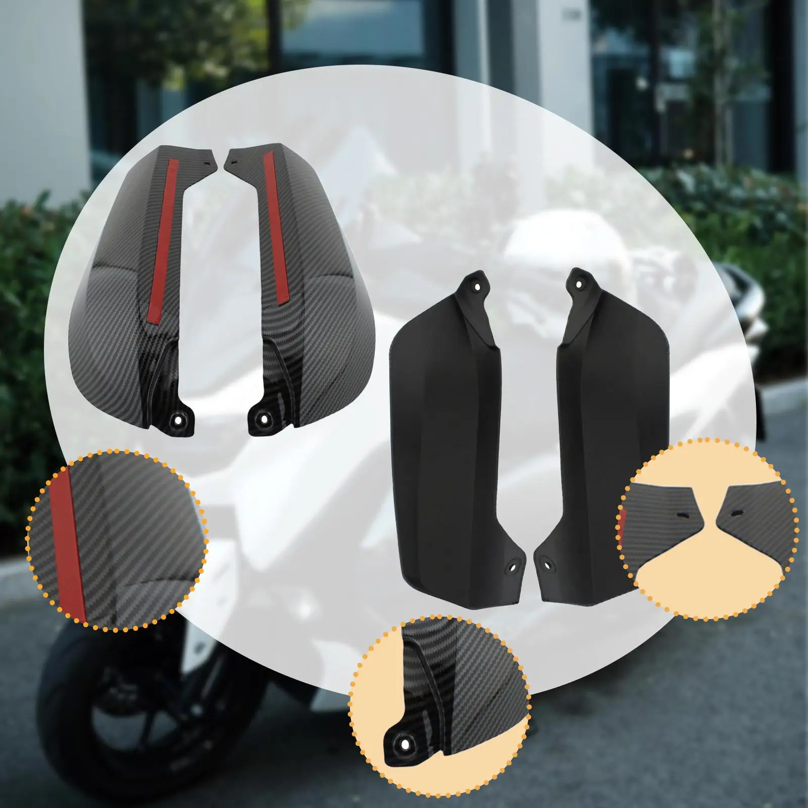 

2x Leg Guard Replace Parts Motorcycle Side Winglet Wind Guard for Nmax