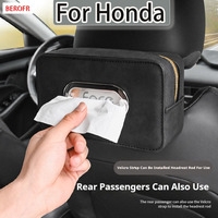 Car Tissue Box Holder Genuine Suede Cover for Honda Civic CRV City Accord Odyssey Spirior Hrv Jazz Fit Ceider Seat Armrest Mount