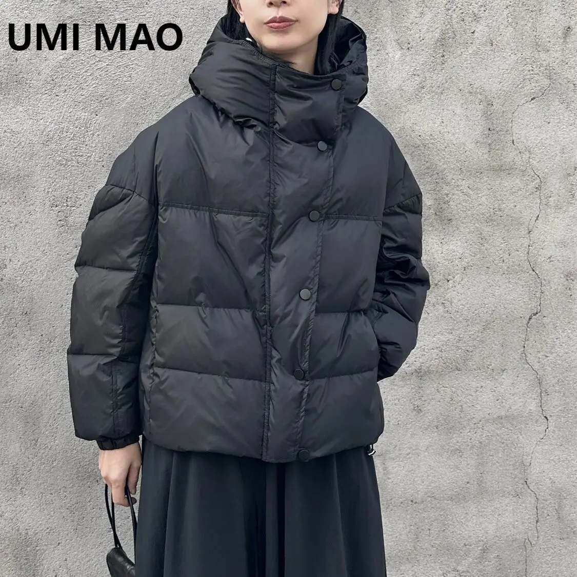 UMI MAO 90 White Duck Down Jacket Women's Winter Jacket Short Thickened Warm Hooded Down Coat Femme