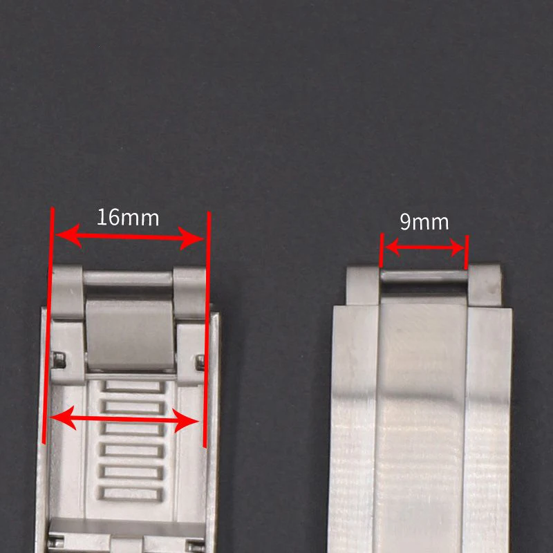 16mm Men's watch buckle Watch Band Glidelock Clasp For Rolex DAYTONA SUBMARINER GMT Yacht-Master Fine-tuning Pull Button Buckle
