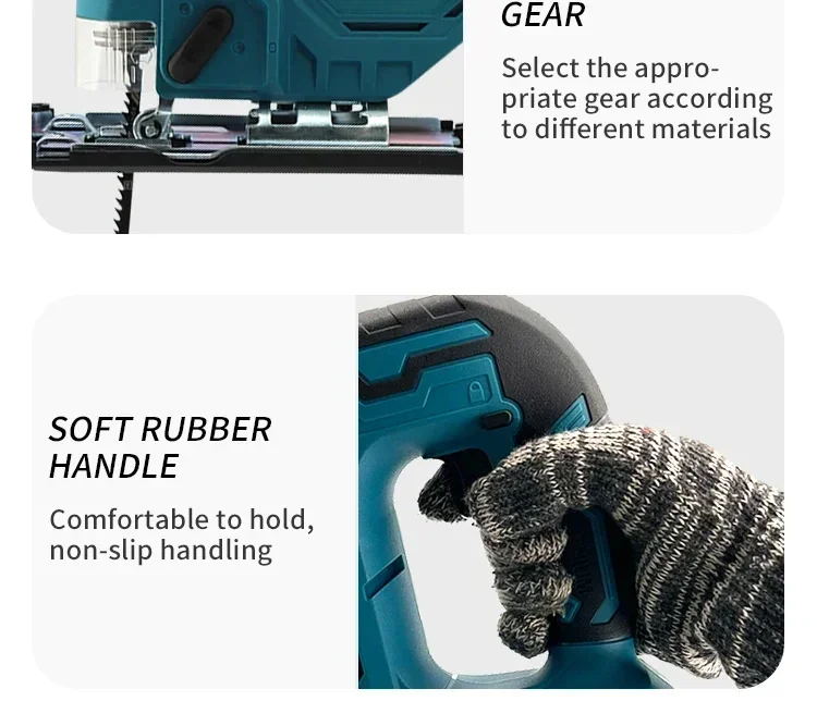 ماكيتا الأصلي DJV182Z 340 واط فرش بانوراما 18 فولت مع شفرة المنشار اللاسلكي برميل مقبض المحمولة نجار أداة السلطة