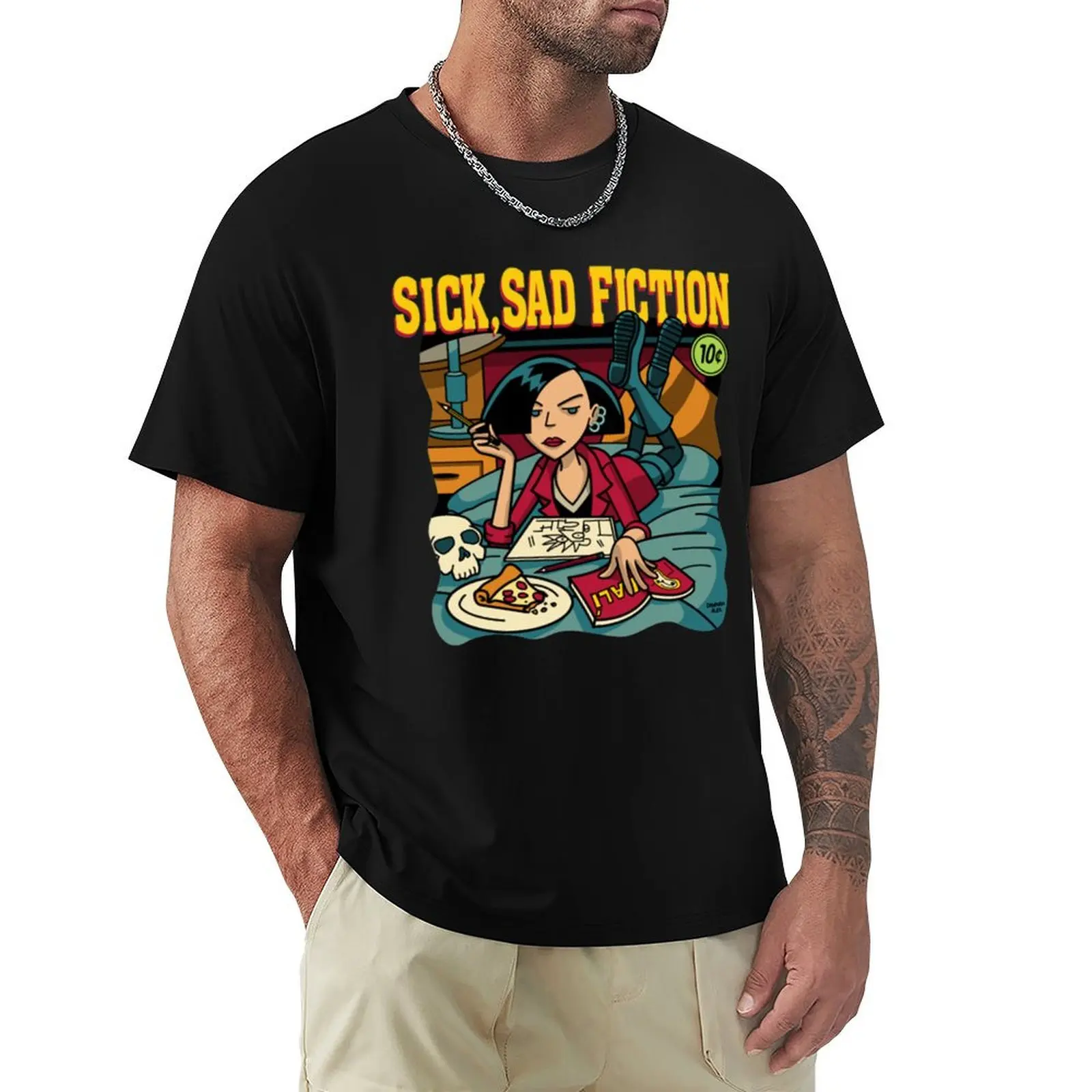 Daria Sick Sad Fiction T-Shirt custom t-shirts tshirts personalised luxury clothing labubu Man t-shirt Men's clothing