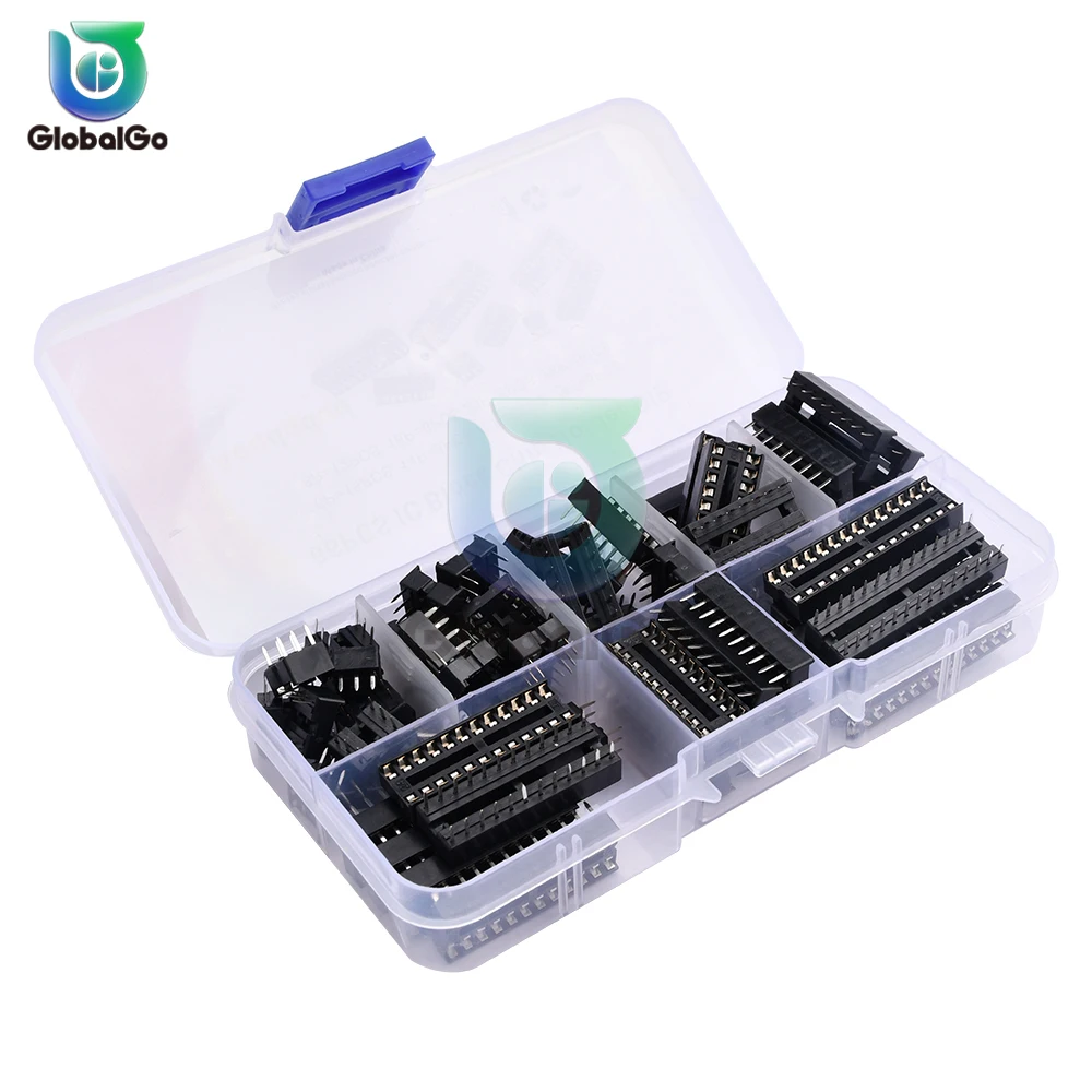 66 шт./лот DIP IC-розетки адаптер типа пайки комплект DIP6 DIP8 DIP14 DIP16 DIP18 DIP20 DIP28 штырьковый разъем DIP