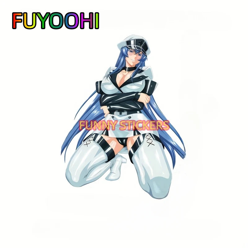FUYOOHI of Stylish Anime Car Stickers - Sunscreen & Anti-Scratch Protection for Bumpers, Windows, Motorcycles, Laptops & More!