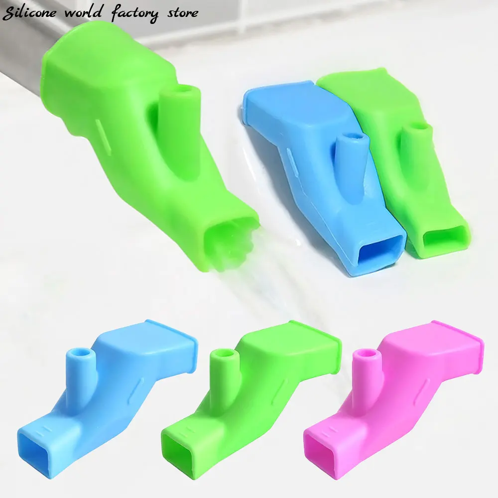 Silicone World Silicone Faucet Extender Water Tap Nozzle Water Guide Groove Children\'s Hand Washing Bathroom Sink Kitchen Tools