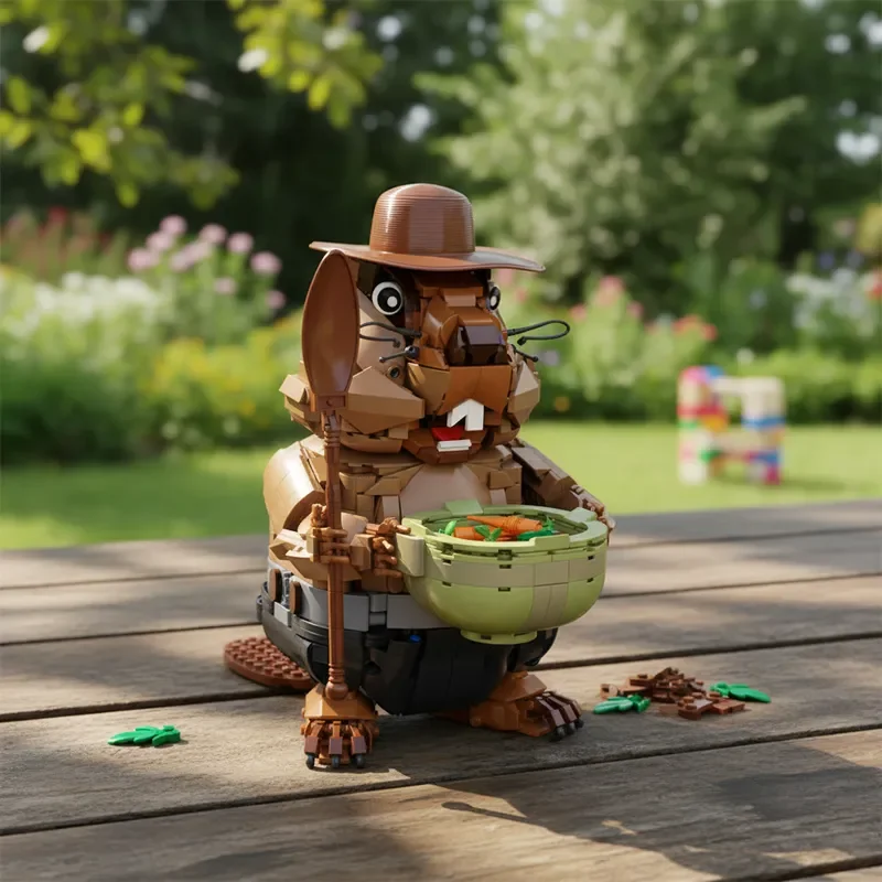 

DIY креативный набор строительных блоков «Бабак», комплект модели животного, головоломка, образовательная сборная модель, подарки на день рождения, Рождество, Хэллоуин