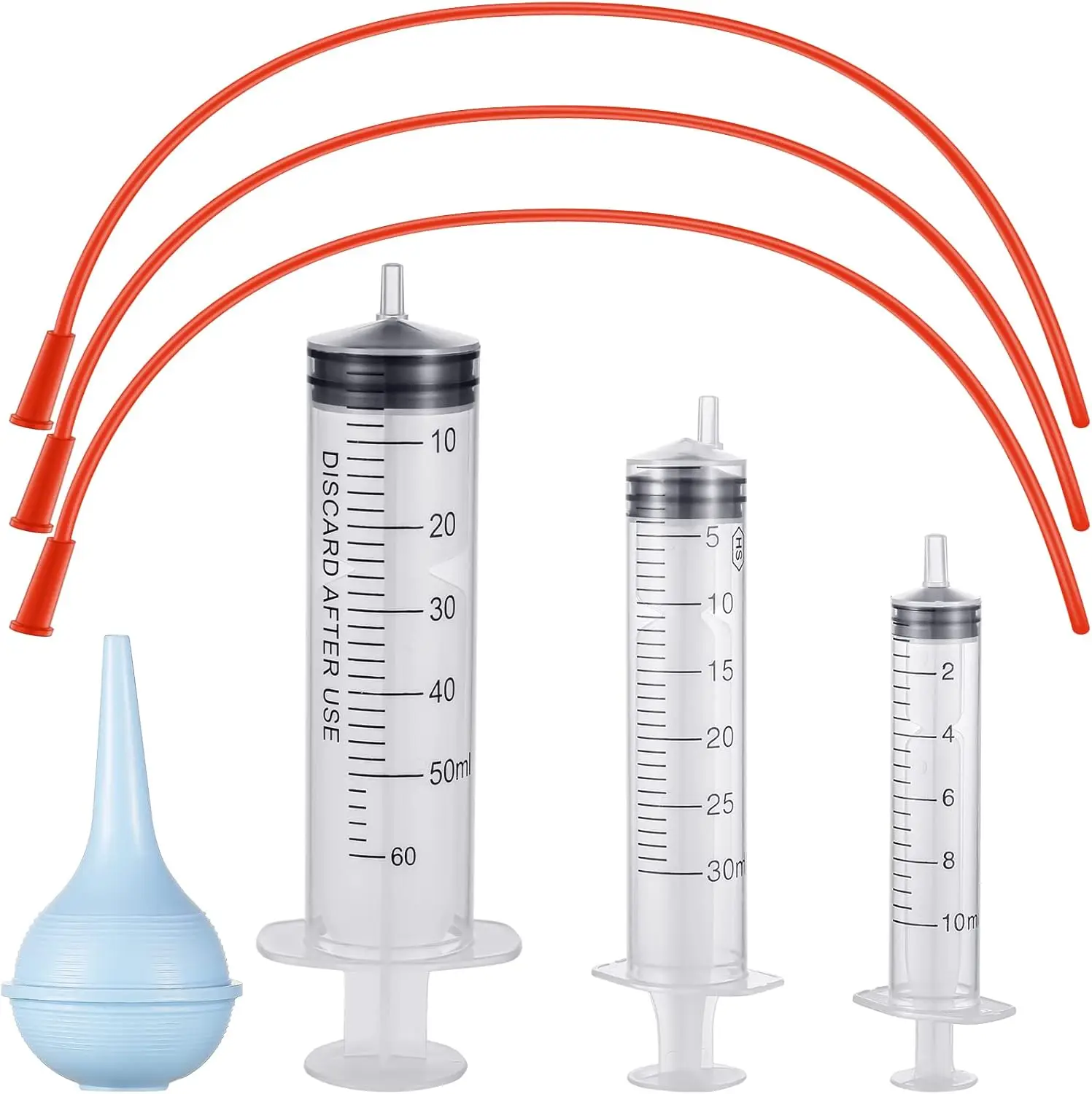 

7-Pack Pet Feeding Kit with Tubes and Syringes for Newborn Puppies, Kittens, Lambs