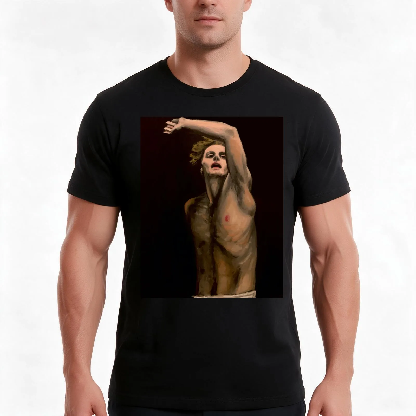 Mikhail Baryshnikov T-Shirt, Summer Casual Cotton Tee, Oversized Streetwear Tops, Vintage Graphic Print, Loose Fit Short Sleeve