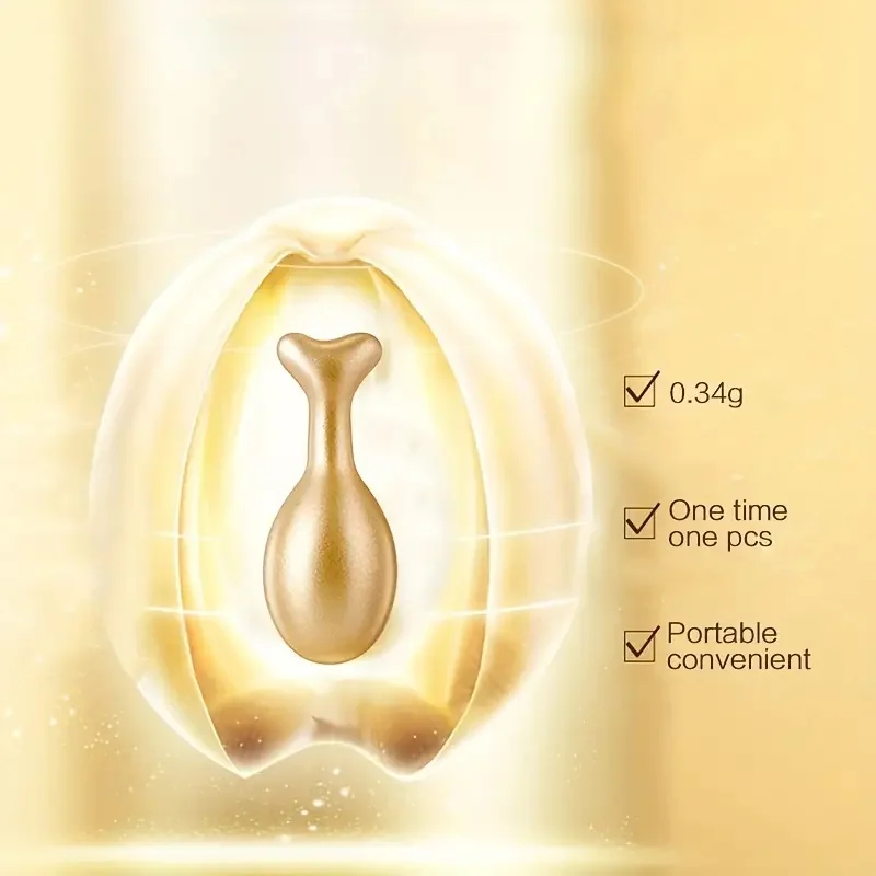 Placenta and Hyaluronic Acid Essence Capsules - Deeply Nourishes and Moisturizes the Skin, Revealing Youthful Skin, Suitable for Locking in Moisture on the Face and Neck - Easy to Carry, Use Anytime,  image 5