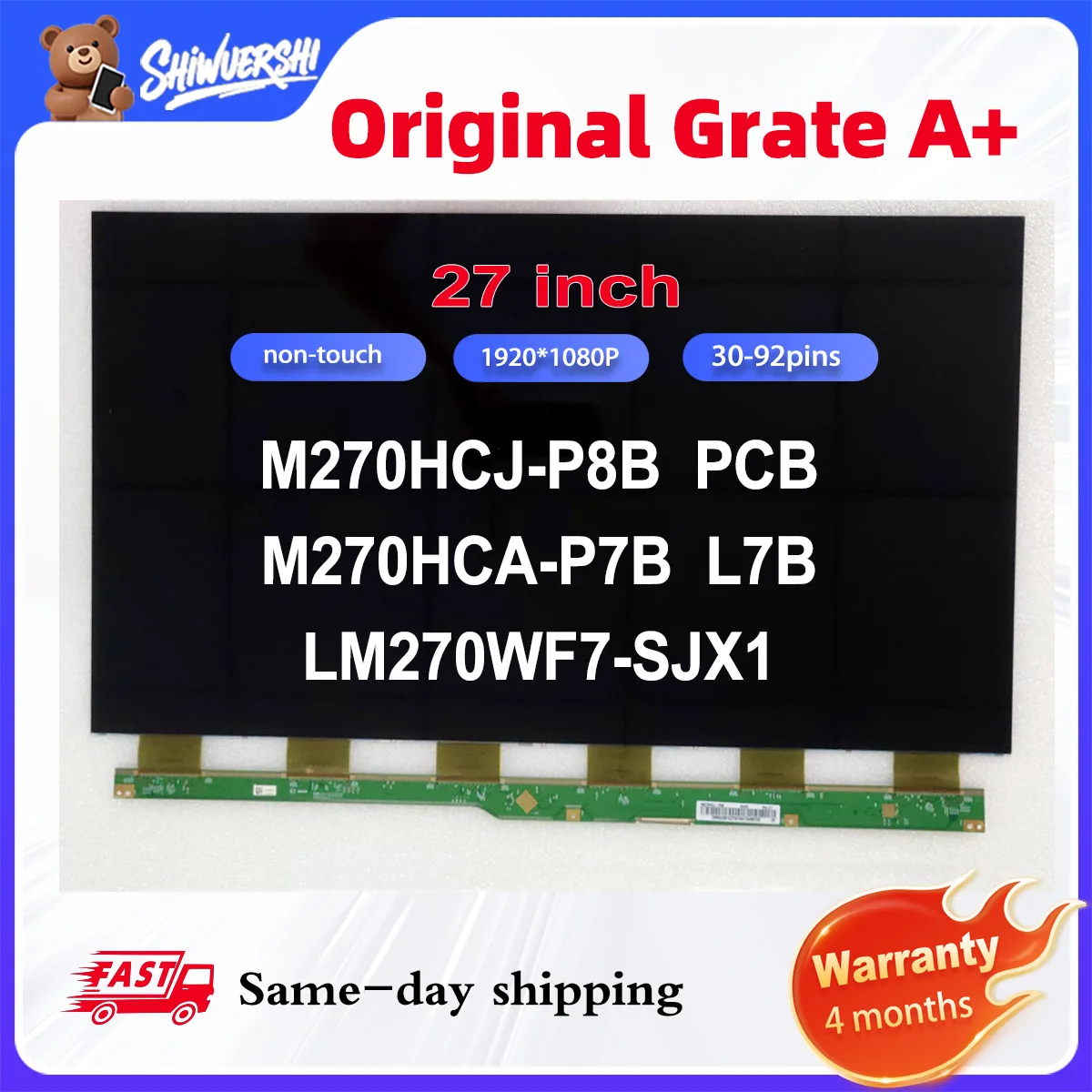 

Original 27'' New A+ LCD Screen Only Lcd Glass M270HCJ P8B PCB M270HCA P7B L7B LM270WF7 SJX1