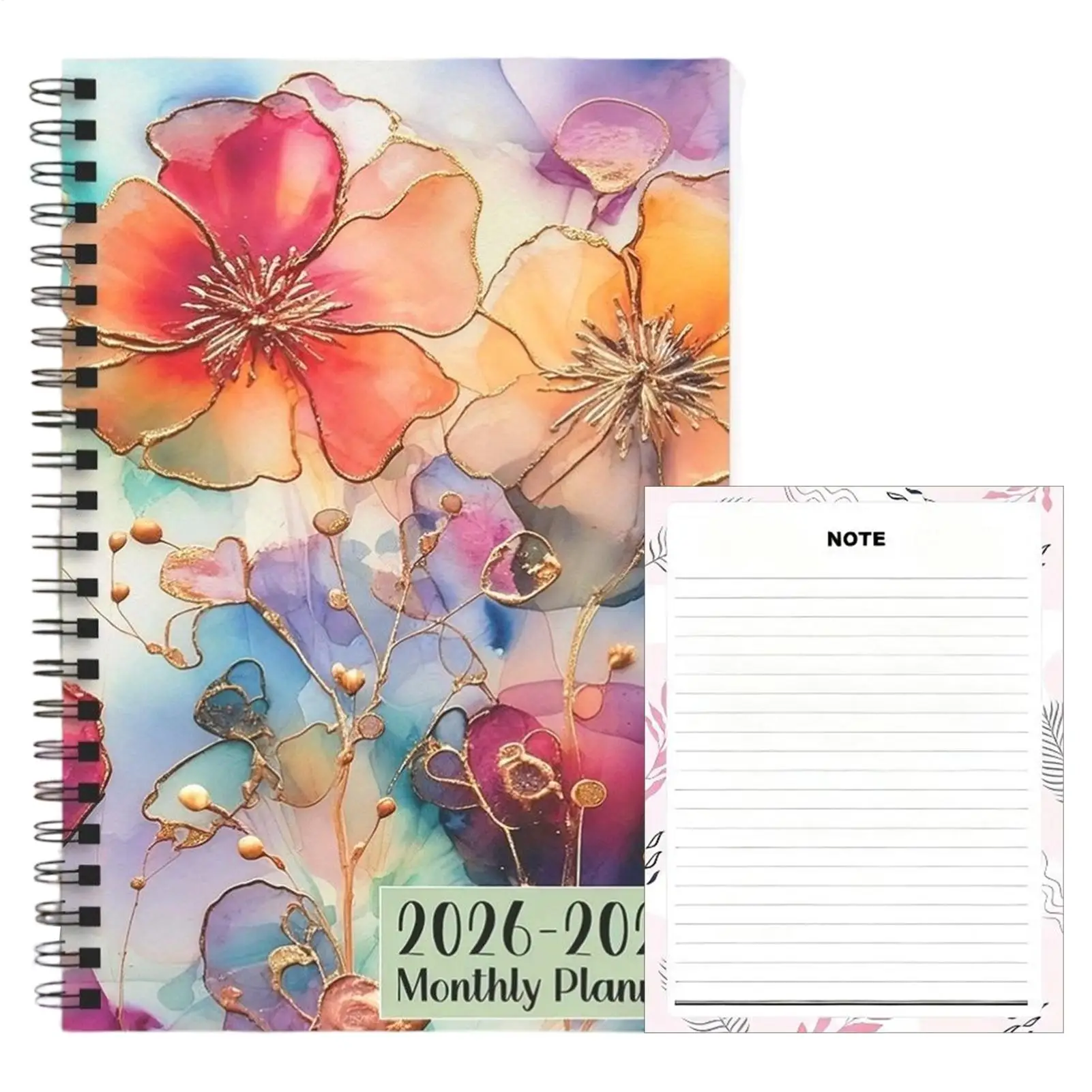 สมุดวางแผนรายเดือน A5 ปี 2006-2008 สมุดบันทึกประจำปี สมุดจดบันทึกธีมดอกไม้สุดหรู สมุดวางแผนรายเดือน 3 ปี สำหรับนักเรียนและครู