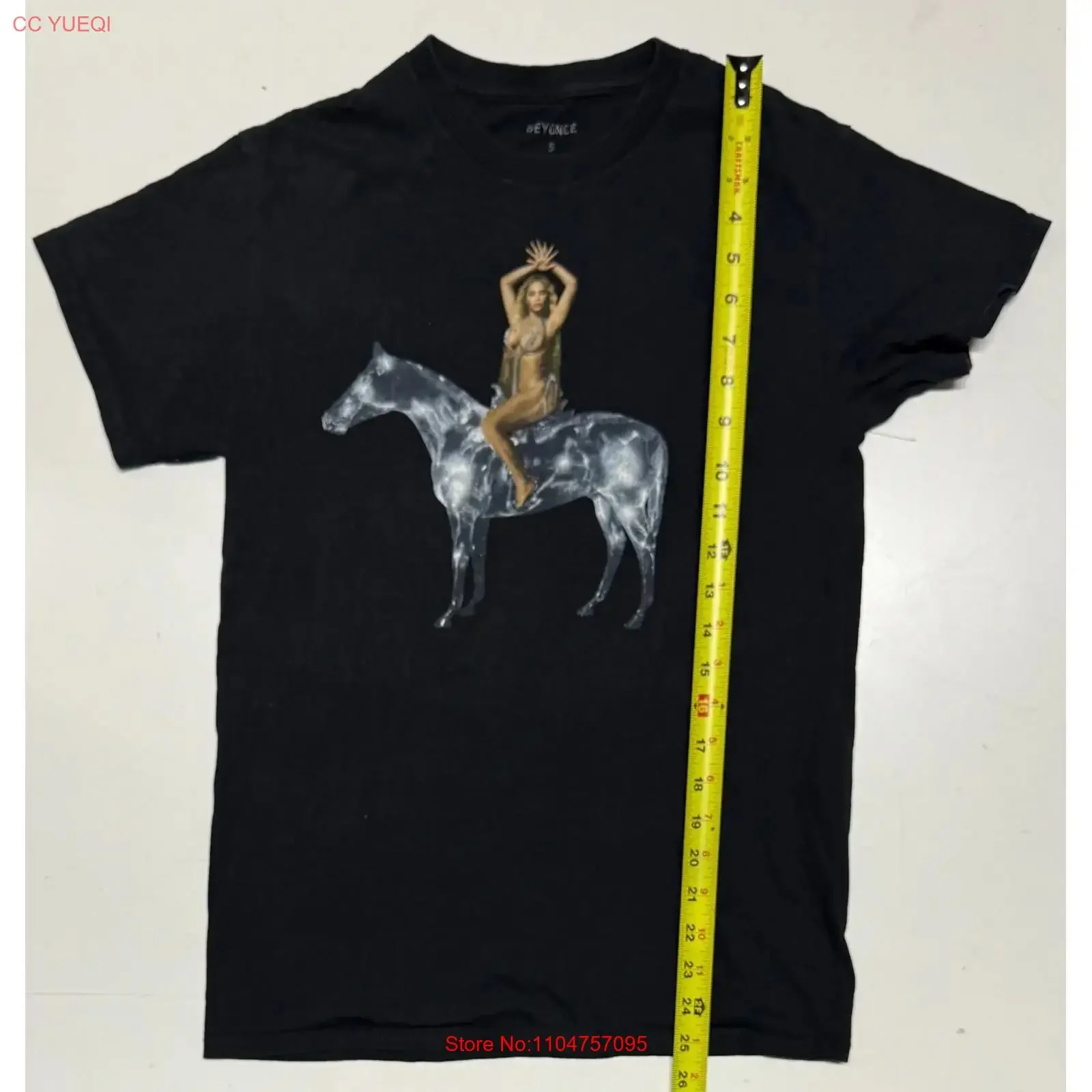 Camiseta Beyonce Renaissance Tour, color negro, talla S, algodón, estilo vintage, lavado, suave, para uso diario, ropa de diseñador