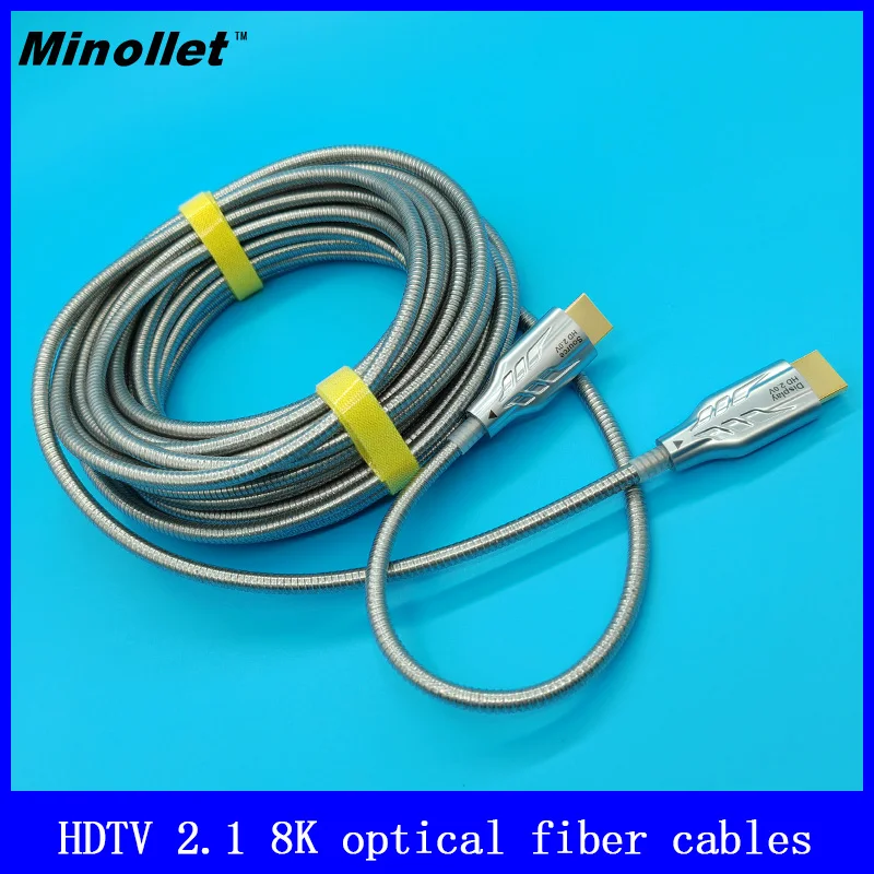 Project grade armored optical fiber cable HDTV 2.1 8K@60Hz 48Gbps For HDTV Box Projector PS4 PS5 Ultra High Speed Computer