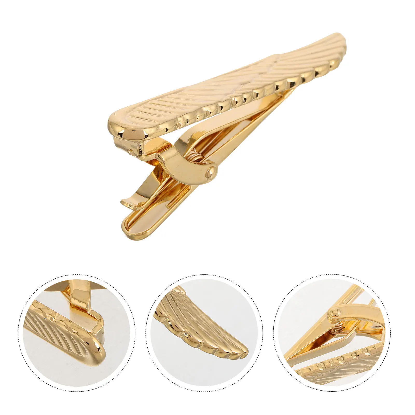 

Men's Tie Clip Unique Wing Design Lightweight Durable Business Formal Wedding Necktie Clip Music Ties Tie Ring for Men