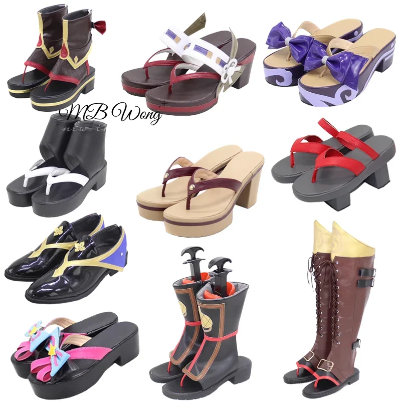 

FC6Genshin Kamisato Ayaka Inazuma Cosplay Shoes Concert Boots Game Beelzebul Role Play Halloween Carnival Party Outfit Chri@FC8！