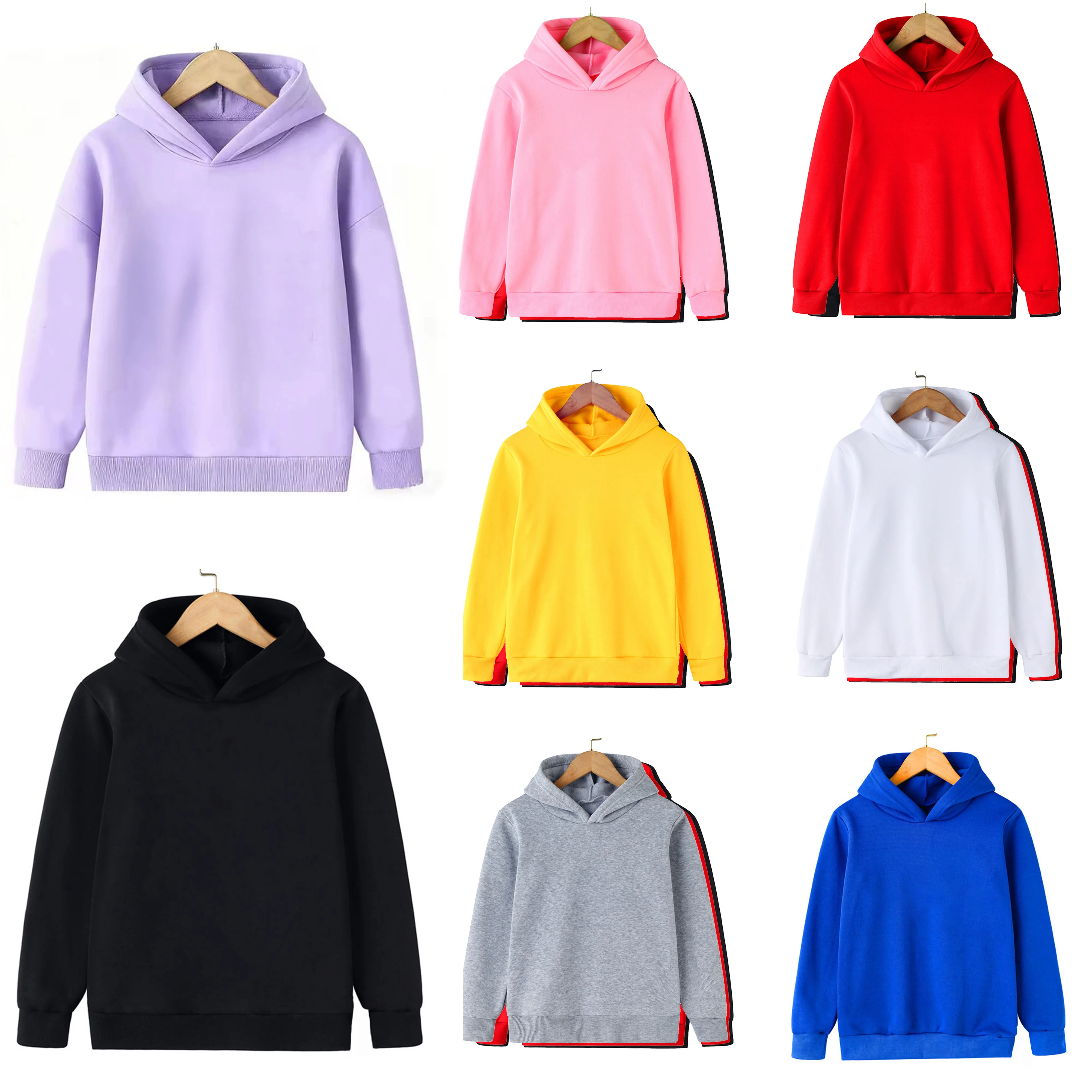 Fashion Kids Boy Hoodies Hoodies 2025 Spring Autumn Girls Casual Hoodies Sweatshirt Kids Solid Color Hoodies Sweatshirt