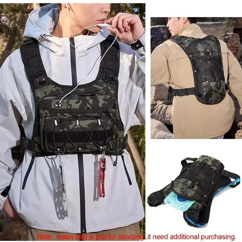 Running Chest Pack Hydration Vest For Cycling Hiking Bicycle Race Marathon Bag Men Women Sports Tactical Pouch Camping Backpack