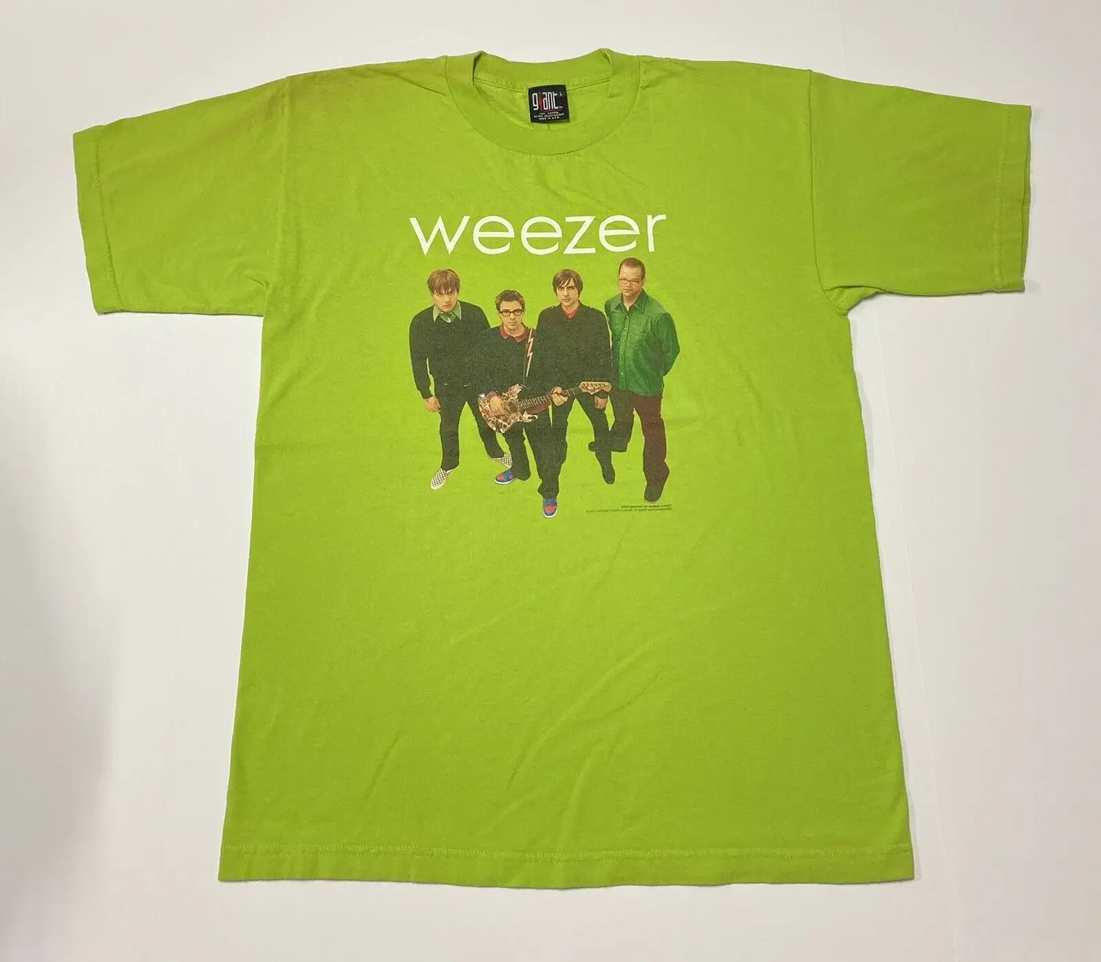 Vintage Weezer T Shirt Size Large Promo Shirt Blue Album Pinkerton Pixies 2001