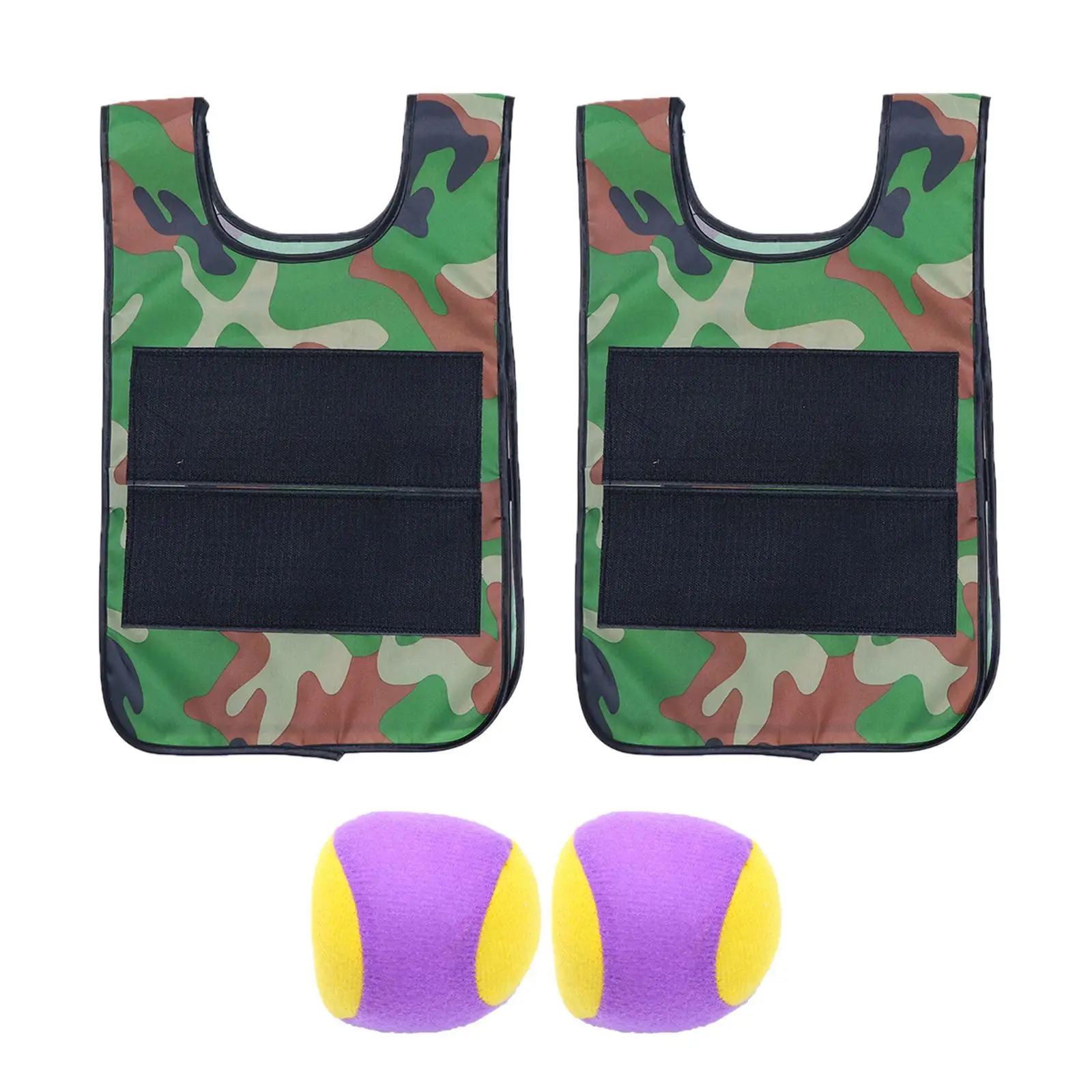 

Sticky Ball Vest 2 Sets Camouflage Fabric Game Props for Outdoor Child Fun Parent Child Interaction Comfortable Soft