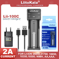 LiitoKala Lii-100C Lii-600 Rechargeable Battery Charger For 3.7V 18650 21700 1.2V AA AAA Ni-MH C 2A Fast Charge USB Output