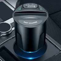 Car Cup Type Phone Holder Fast QI Wireless Car Charge Multifunctional Car Phone Mount Stand Cup Holder For iPhone Samsung Xiaomi