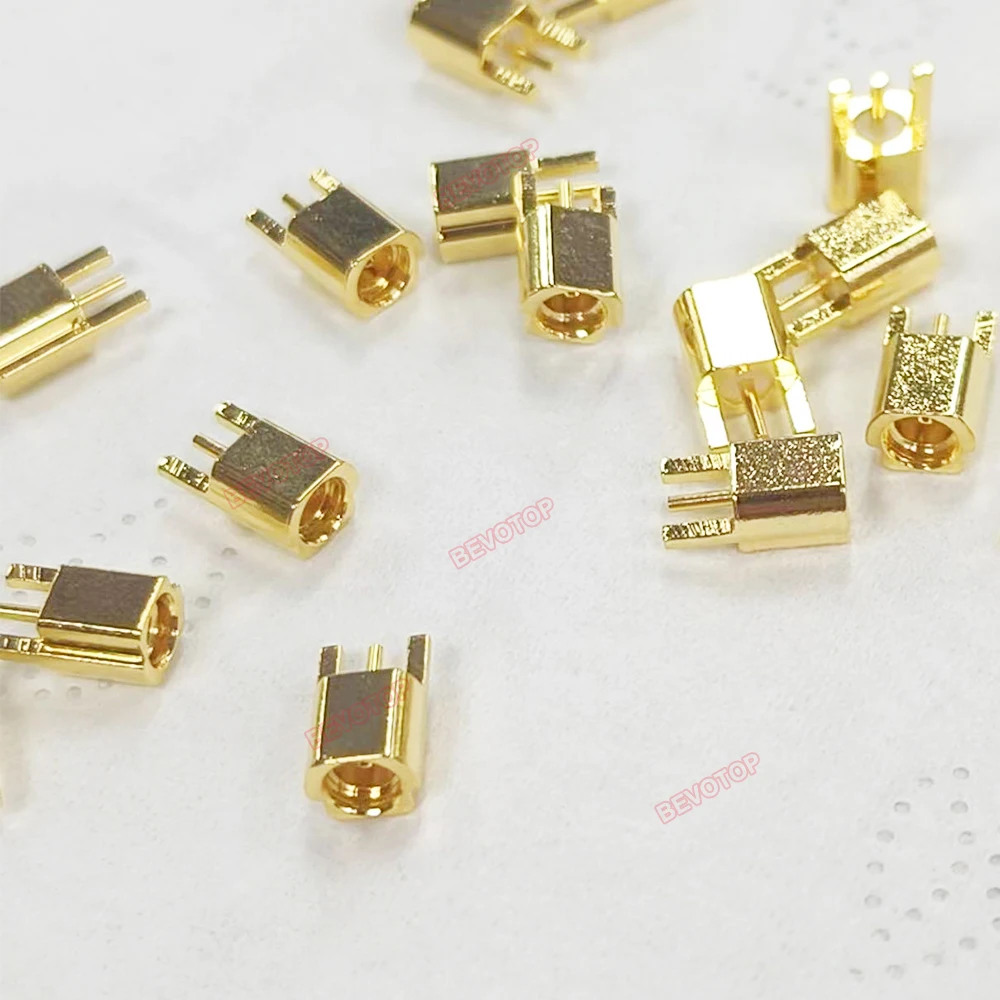 10PCS/LOT MMCX-KEF MMCX Female Jack 3 Pin PCB Connector PCB Mount With Solder Straight Goldplated 3 Pin MMCX RF Connector