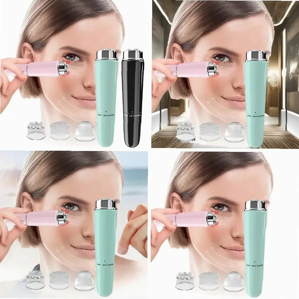 Electric Facial Eye Massager, 4 in 1 Beauty Tool for Skin Tightening & Care
