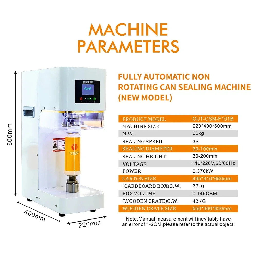 Transparent Plastic Cans Machines for Beverage Drink Sealing MachineAutomatic Plastic Can Sealing Machine